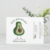 Heilige guacamole! Uitnodiging voor babyfeestje (Staand voorkant)