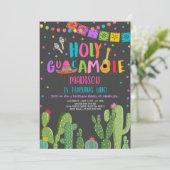 Heilige Guacamole Uno 1ste verjaardag Cactus Fiest Kaart (Staand voorkant)