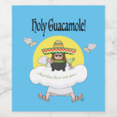 Heilige Guacamole Wijnlabel Wijn Etiket (Enkel label)