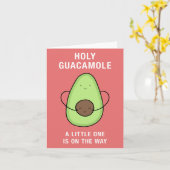 Heilige Guacamole Zwangerschap Baby op weg Kaart (Gele Bloem)