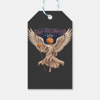 Heilige Halloween Engel Pompoen Gotische Vintage I Cadeaulabel