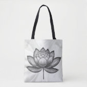 Heilige hand getrokken lotusbloem, waterleliebloem tote bag (Voorkant)