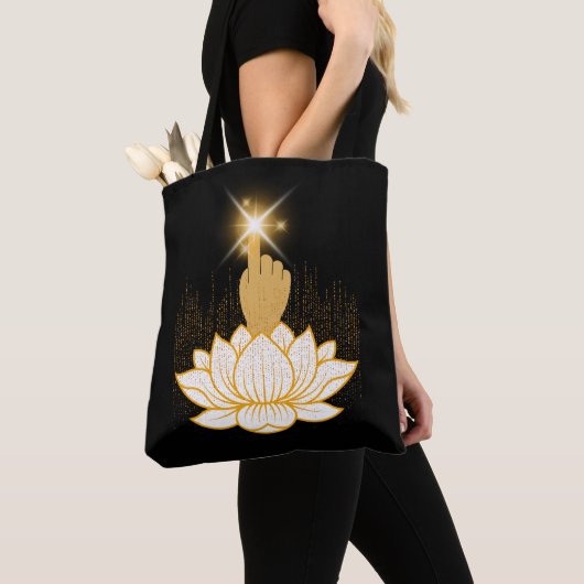 Heilige Hand Lotus Tote Bag (Dichtbij)
