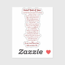 Heilige Hart Gebed Vinyl Sticker