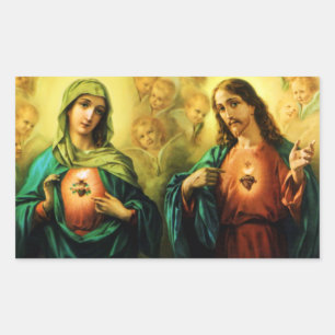 Heilige Hart Jesus & Immaculate Heart Mary Sticker