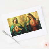 Heilige Hart Jesus & Immaculate Heart Mary Sticker (Envelop)