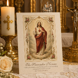 Heilige Hart Jezus Overgave Novene Drieluik Kaart