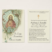 Heilige Hart Katholieke begrafenis Memorial Heilig Visitekaartje (Voorkant /achterkant)