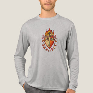 Heilige Hart Katholieke Heren T-shirt met lange mo
