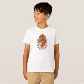 Heilige Hart katholieke kinder T-shirt (Voorkant volledig)