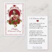 Heilige Hart Katholieke Valentijn Religieus gebed Visitekaartje (Voorkant / Achterkant)