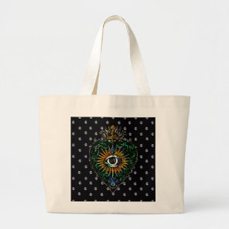 Heilige Hart met All-Seeing Eyes Jumbo Tote Bag