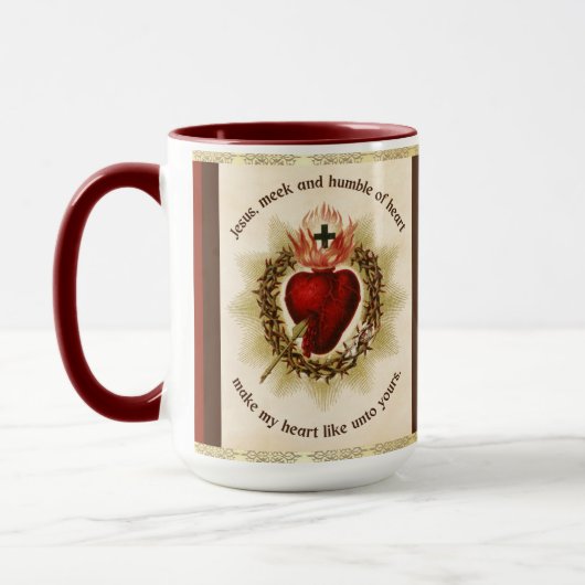 Heilige Hart van de Heilige Katholieke Verwijking Mok (Links)