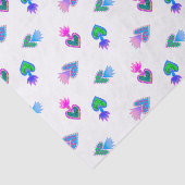 Heilige Harten Katholiek Volk Blauw Rood Tissuepapier (Detail)