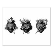 Heilige Harten van Heilige Familie Rubber Stamp Rubberstempel (Afrduk)