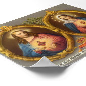 Heilige Harts van Jezus en Mary Poster (Hoek)