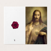 Heilige Heart katholiek condoleances Bedankt kaart (Buitenkant ongevouwen)