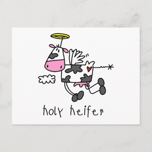 Heilige Heifer Tshirts en Gifts Briefkaart (Voorkant)