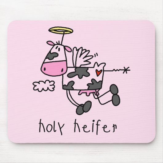 Heilige Heifer Tshirts en Gifts Muismat (Voorkant)
