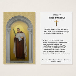 Heilige Heilige Stoel Titus Brandsma Visitekaartje