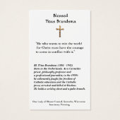 Heilige Heilige Stoel Titus Brandsma Visitekaartje (Achterkant)