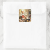 Heilige Heiligen Collage Priesters Nonnen Paus Vierkante Sticker (Tas)