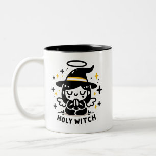 Heilige Heks Biddende Engel Halloween Mok Tweezi