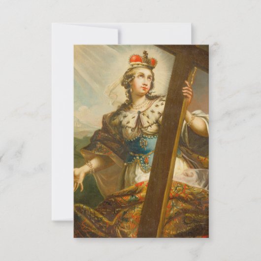 Heilige Helena met de Ware Kruis Heilige kaart (Voorkant)