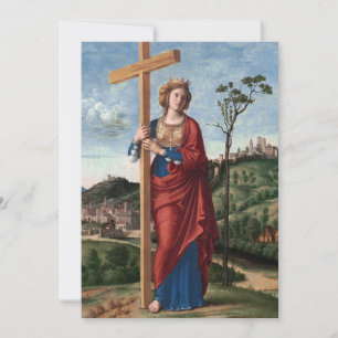 Heilige Helena met het Ware Kruis Heilige Kunst Bedankkaart