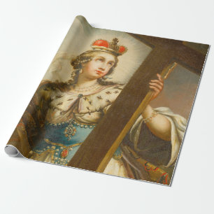 Heilige Helena met het Ware Kruis Heilige Kunst Cadeaupapier