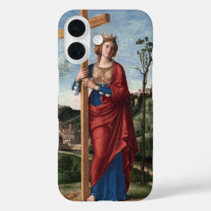 Heilige Helena met het Ware Kruis Heilige Kunst iPhone 16 Hoesje