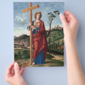 Heilige Helena met het Ware Kruis Heilige Kunst Flyer (Hand)