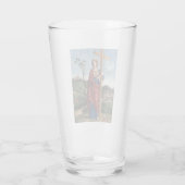 Heilige Helena met het Ware Kruis Heilige Kunst Glas (Achterkant)