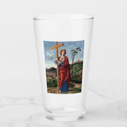 Heilige Helena met het Ware Kruis Heilige Kunst Glas (Voorkant)