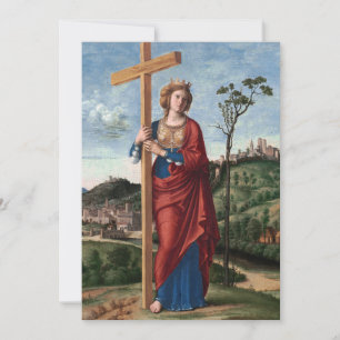 Heilige Helena met het Ware Kruis Heilige Kunst Kaart