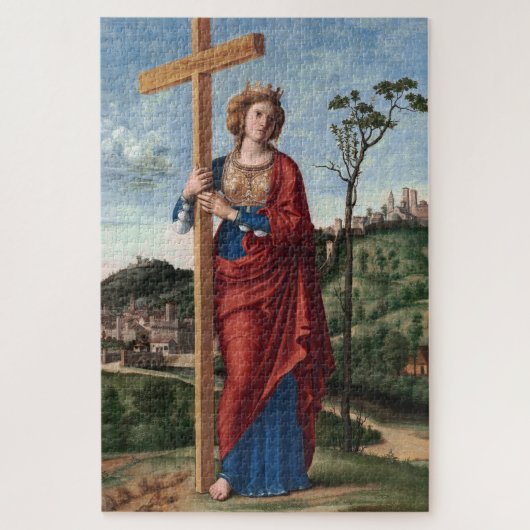 Heilige Helena met het Ware Kruis Heilige Kunst Legpuzzel (Verticaal)