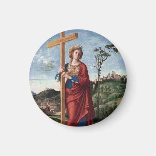 Heilige Helena met het Ware Kruis Heilige Kunst Magneet (Voorkant)