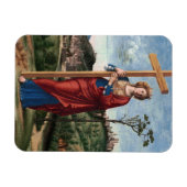 Heilige Helena met het Ware Kruis Heilige Kunst Magneet (Horizontaal)