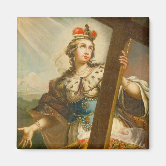 Heilige Helena met het Ware Kruis Heilige Kunst Magneet (Voorkant)