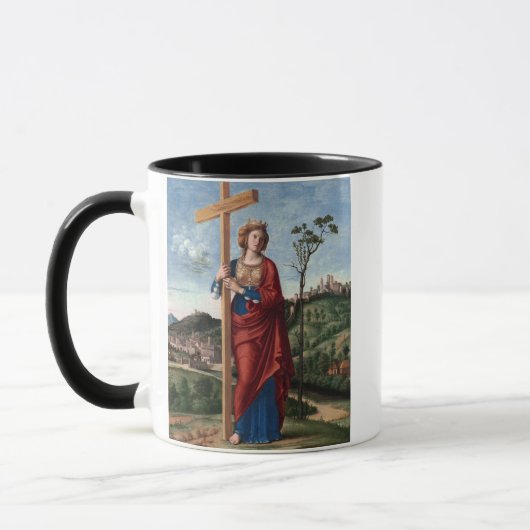 Heilige Helena met het Ware Kruis Heilige Kunst Mok (Links)