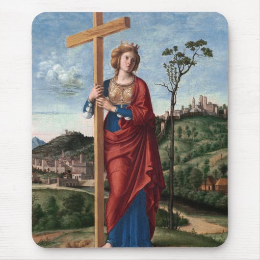 Heilige Helena met het Ware Kruis Heilige Kunst Muismat (Voorkant)