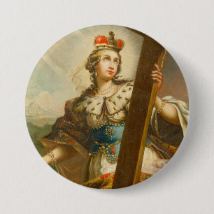 Heilige Helena met het Ware Kruis Heilige Kunst Ronde Button 7,6 Cm