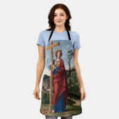Heilige Helena met het Ware Kruis Heilige Kunst Schort (Gedragen)