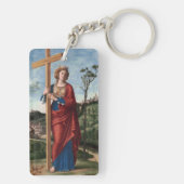 Heilige Helena met het Ware Kruis Heilige Kunst Sleutelhanger (achterkant)