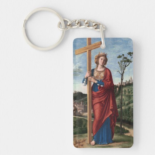 Heilige Helena met het Ware Kruis Heilige Kunst Sleutelhanger (Voorkant)