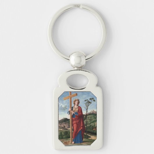 Heilige Helena met het Ware Kruis Heilige Kunst Sleutelhanger (Voorkant)