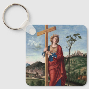 Heilige Helena met het Ware Kruis Heilige Kunst Sleutelhanger