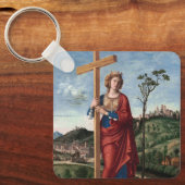 Heilige Helena met het Ware Kruis Heilige Kunst Sleutelhanger (Voorkant)