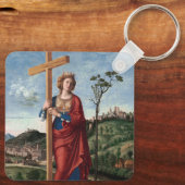 Heilige Helena met het Ware Kruis Heilige Kunst Sleutelhanger (Achterkant)