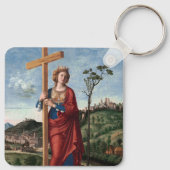 Heilige Helena met het Ware Kruis Heilige Kunst Sleutelhanger (Achterkant)